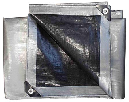 Gardiflex XXL Super Heavy Duty Silver 350GSM Tarpaulin + 6 FREE BUNGEES - Waterproof Market Furniture Caravan Cover UV Tarp Ground Camping Sheet Multipurpose Furniture (2M x 3M)