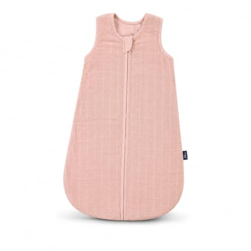 Kinderhaus Blaubär Alvi Babyschlafsack & Windel Blaubaer | Sommerschlafsack atmungsaktiv | Leichter Kinderschlafsack 100% Baumwolle waschbar | Baby Schlafsack ärmellos | Babyschlafsack Neugeborene
