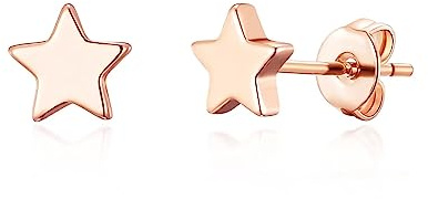 Philip Jones Rose Gold Plated Star Stud Earrings