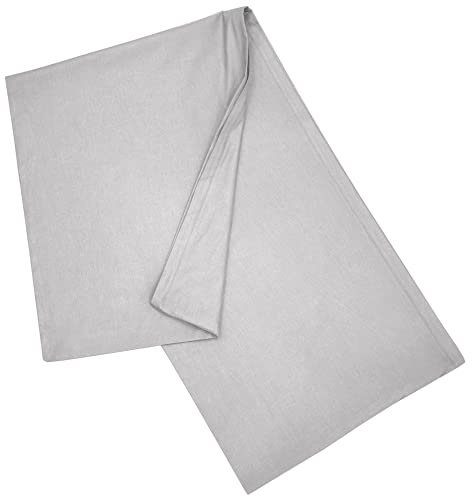 Nurtextil24 Seitenschläferkissen Bezug 40x120 cm Kissenbezug Grau | Körperkissen Hülle mit Reißverschluss aus 100 % Baumwolle, Stillkissen, Lagerungskissen Überzug – waschbar & hypoallergen