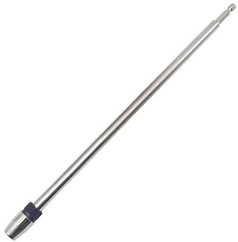 QISF 300mm Long Bit Holder, 1/4 Inch Hex Shank Quick Release Bar Socket Screwdriver Bit Extender Holder, Self-Locking Extension Drill Chuck Adapter Conversion Tool