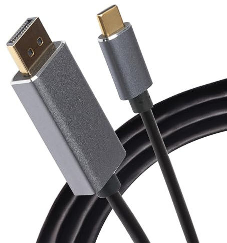 Maplin USB-C to DisplayPort Cable V1.4 8K 60Hz Gold Connectors, 1.8m