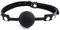 Silicone Bondage Ball Gag for Sex Play, BDSM Restraints Open Mouth Sex Gags Muzzles, Silicone Sex Toys SM Bite Gag (Black-1)