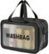Q-WOOFF Kosmetiktasche，kulturtasche Damen，kulturbeutel Herren， Trocken- und Nasstrennung, tragbare wasserdichte Kulturtasche, Make-up-Tasche mit großer Kapazität, Aufbewahrungstasche (Schwarz, L)