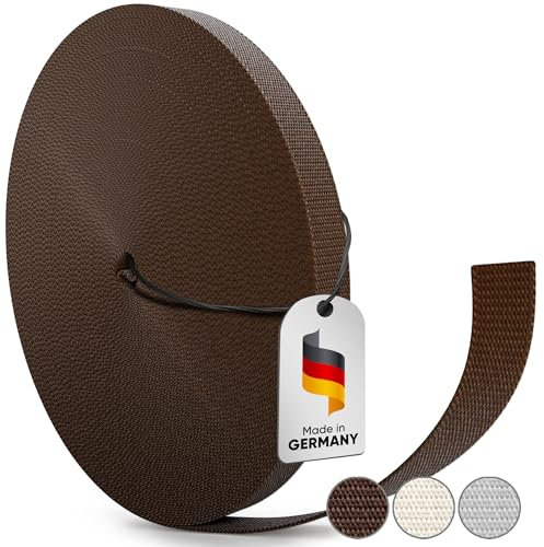 MEISTERBAU - Cinghia per tapparelle da 50 m, 14 mm [Made in Germany] – Nastro per tapparelle su porte e finestre – Estremamente resistente agli strappi e ai raggi UV – Cinghia per tapparelle con bordi