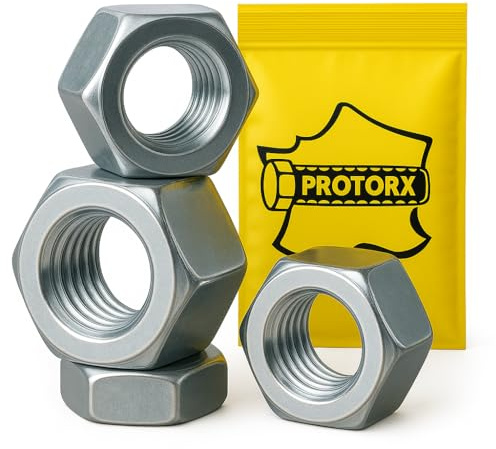 Dado esagonale in acciaio inox M8: (Diam.int = 5 mm x Diam.ext = 13 mm) 5 pezzi Hu acciaio inossidabile metallo A2 - DIN934 | fai da te riparazione viti | Anti-corrosione uso esterno-interno | PROTORX