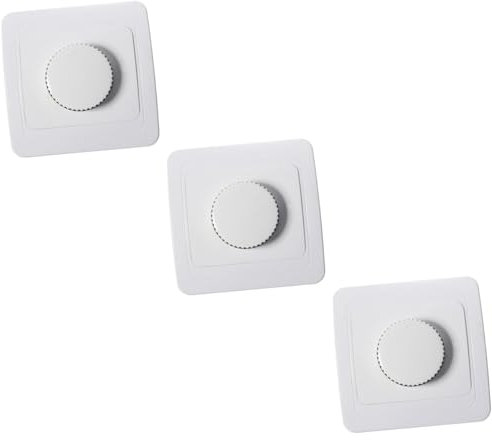 Angoily 3stücke Dimmschalter Für Wandmontage Weiß Benutzerfreundlicher Drehknopf Zur Helligkeitsanpassung Energieeinsparung Und Längere Lebensdauer Für -beleuchtung