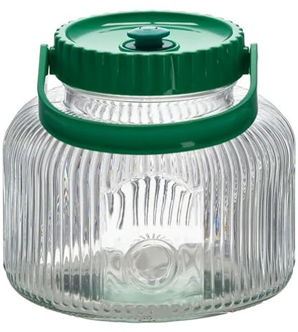 lilawelt24 2,5 L Fermentierglas mit Gärventil |Gärgefäß ||Gärtopf |Einmachglas |Gärglas für Kefir, Sauerkraut, Kimchi Behälter, Kombucha und Sauerteig
