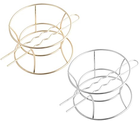 2 Stück Haarknotenhalter aus Legierung, Schalenförmige Haarspangen