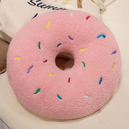 champracer Kuschelkissen in Stern Form,Deko Kissen für Baby & Kinderzimmer,Kinderkopfkissen,Wärmekissen für Babys und Kinder- für Mädchen & Jungen,40/45cm (Rosa Donut)