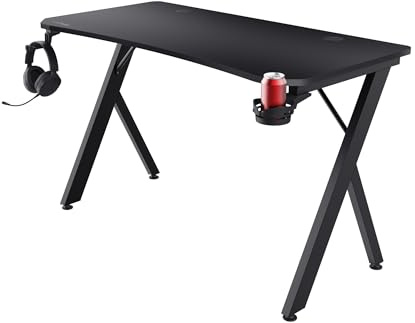 GXTrust Dynamus Mesa Escritorio Gaming 120 x 60 cm, Negro