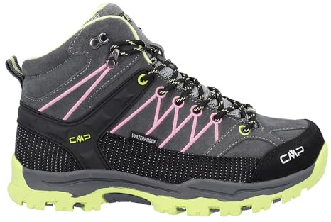 CMP Kids Rigel Mid Trekking Shoes WP, Scarpe da Escursionismo Unisex-Bambini e Ragazzi, Mela Grigio Rosa, 33 EU