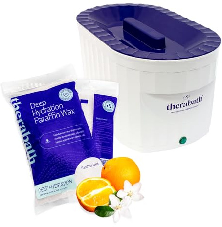 Therabath Professional Thermotherapy TB6 Paraffin Wax Bath with Deep Hydration Paraffin Wax Refills - Helps Relieve Muscle Stiffness - Heat Therapy - Made in USA - 6 lb. Orange Blossom