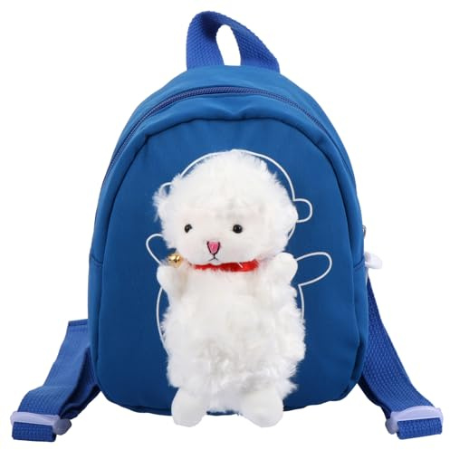 ROMISBABA 1stück Adorable Lamb Rucksack Für Baumwollrucksack Für Schule Und Snacks Verstellbarer Freizeitrucksack Blau Für Jungen Und Mädchen