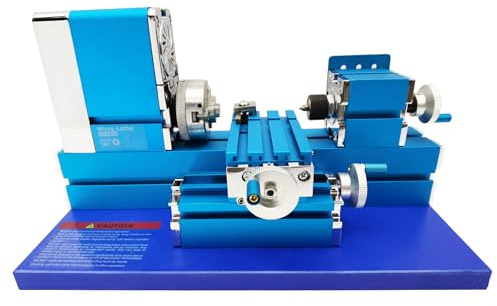 INTBUYING All-metal Miniature Lathe 100-240V Didactical Mini Metal Lathe Machine 20000rpm for Teaching Demonstration Woodworking DIY