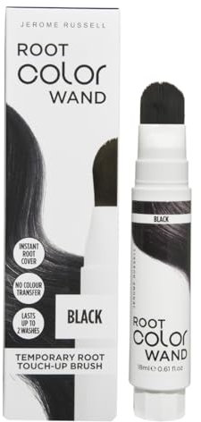 Jerome Russell Root Color Wand in Black | Instant Up To 100% Grey Coverage | Non-Sticky Formula | Long-Lasting Results