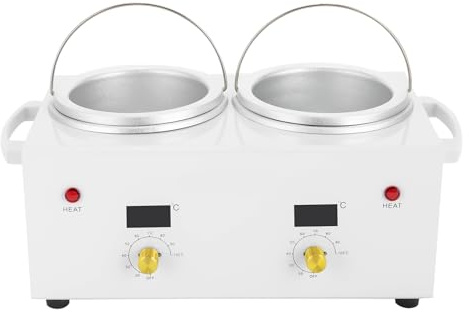 Elektrische Wachserhitzer Wachswärmer Haarentfernung,100W,Jedes Topfes 600ml, Waxing set Wachsmaschine Wachswärmergerät mit LED-Dispaly Wachswärmer Wax Maschine für Wachs Haarentfernung Perle