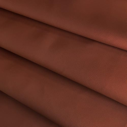 Kunstlädertyg Metervara, Läderimitation 2 Meter, Mjuk PU-tyg för hantverk, perfekt för sitsskydd, väskor, soffor och klädprojekt hemma - 200x160cm (Brun, 2M(200X160cm))