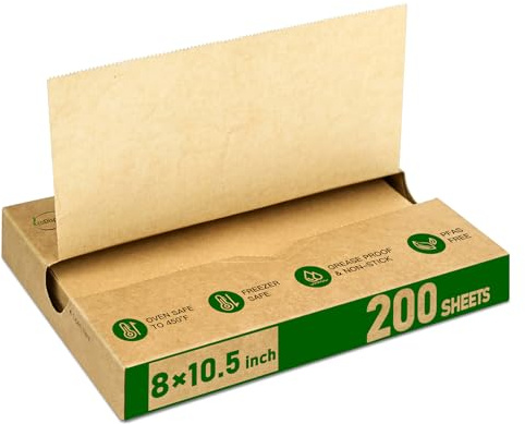 EcoDispose 8 x 10-1/2 Kraft Precut POP UP Deli Paper Sheet, Interfolded Heavy Paper for Food Wrap and Serving (Pack 200)