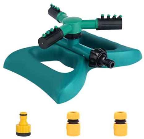 Yard Sprinkler, Automatic Garden Water Sprinkler, 8.27x7.48x3.74inches, 360° Rotation Irrigation System, Efficient Lawn and Flower Bed Watering, Ideal for Vegetable Patches, Nurseries, Parks, Kids