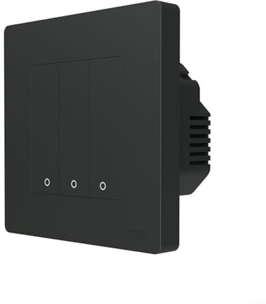 Interruptor de luz inteligente para MOES para Tuya para ZigBee Star Ring, elegante interruptor de pared táctil con control remoto RF para control de iluminación del hogar, material de PC, 86 x 86 mm