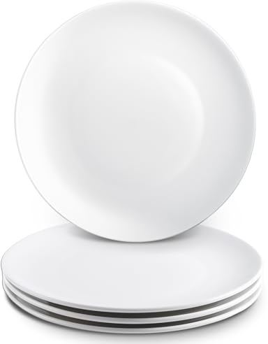 Cptoion 6 Stück Dessertteller, Flachteller, 15,5 Cm, Weiß