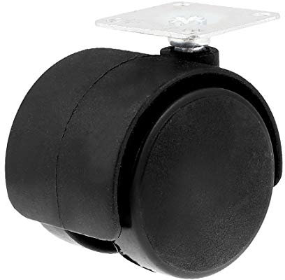 New Lon0167 Office Chair Featured Metal Top Plate Reliable Efficacy Twin Wheel Swivel Caster 1.9 Black Silver Tone(id:64e ad d5 cb2)