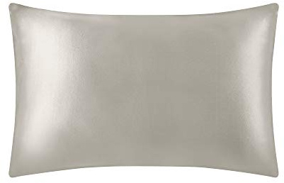 Mommesilk Kissenbezug Seide 19 Momme 100% Seiden Maulbeerseide Luxus Kopfkissenbezug Haar- und Hautpflege mit Hotelverschluss 1 Stück Silbergrau 40x80