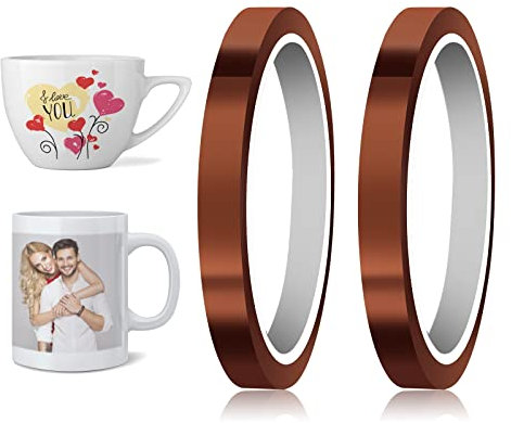 Cobee Cinta Resistente de Alta Temperatura 10 x 33 mm - 2 Rollos para Sublimación y Transferencia de Calor