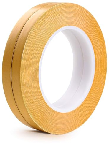 YISUMEI Tejp dubbelsidig tunn | 5 mm x 50 m | stark och permanent självhäftande | dubbeltejp transparent för metall, papper, plast, glas, trä etc