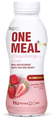 NUPO® Reemplazo de comidas para adelgazar [fresa - 12 unidades] - bebida dietética para adelgazar - batido adelgazante - sustituto de la comida - comida de bebida - sustituto de alimentos