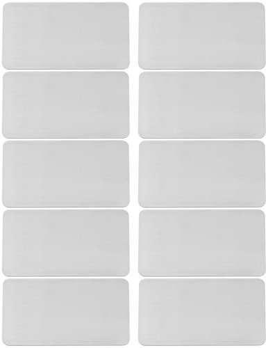 LT Easiyl 10 tarjetas de visita de acero inoxidable en blanco para clientes de la oficina en casa tarjetas de presentación para hacer uno mismo (85 x 55 x 0,9 mm)