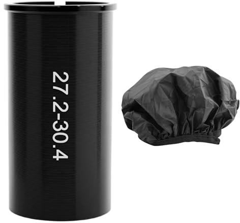 1 Stück SattelstüTze Adapter,Fahrrad SattelstüTze,ReduzierhüLse SattelstüTze,FahrradsattelstüTze Shim, FahrradsattelstüTzenrohr 27.2 mm-30.4 mm,Mit 1 Stück Fahrradsattel Regenschutz,FüR Rennrad MTB