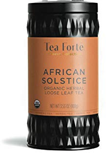 Tea Forte AFRICAN SOLSTICE Loose Leaf Herbal Tea, 100 Grams Tea Tin