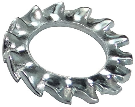 AERZETIX - 100x Rondelles Frein à Dents Denture Extérieure - M7 Ф12.5mm - Acier Zingué - DIN 6798A - C17671