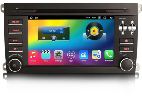 erisin 8 Core Android 14 Radio Coche Autoradio para Porsche Cayenne Soporte GPS Carplay inalámbrico Android Auto DSP Bluetooth 5.0 Manos Libres WiFi 4G Dab+ TPMS