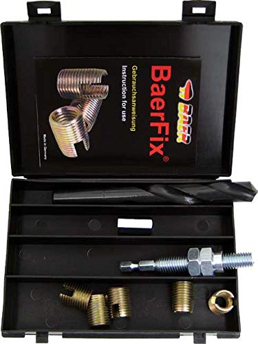 BaerFix Gewindereparatur-Satz M 6 x 1,0 - ECO, Gewindereparatur M6 Gewinde - Gewindepanzerung - Gewinde-Reparatur-Set