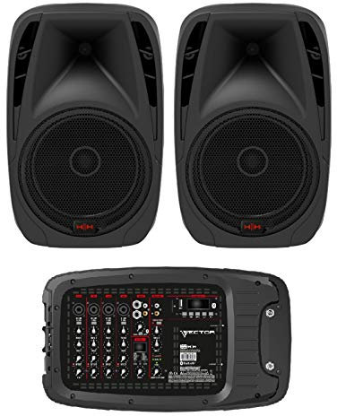 HH Electronics VECTOR by HH VRC-210 - Portable PA system - 2x500W - 6 channel mixer with Bluetooth and DSP
