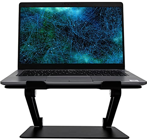 Konsol Laptopständer, Faltbarer Laptop-Riser, verstellbare Winkel, Aluminium leicht und langlebig, Laptop ständer kompatibel mit Laptop bis 17 Zoll (Schwarz)