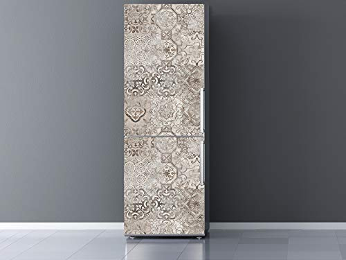Oedim Vinilo Frigorífico Diseño Imitación Cerámica Vintage | 185x70cm | Adhesivo Resistente | Pegatina Adhesiva Decorativa de Diseño Elegante