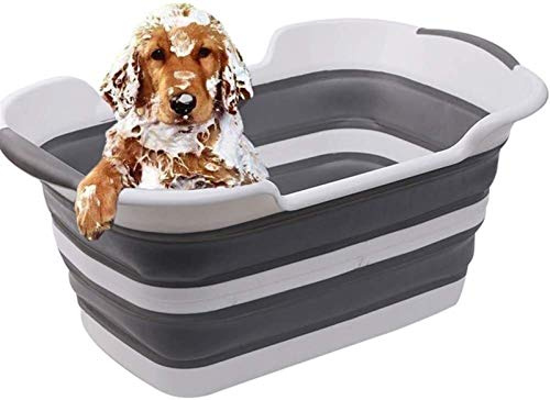 DHGTEP Bañera Plegable para Perros y Gatos Baño Plegable Portátil, Piscina de Plástico Piscina para Perros, Piscina para Mascotas Cat Bathtub Cat Bath (Color : Green)