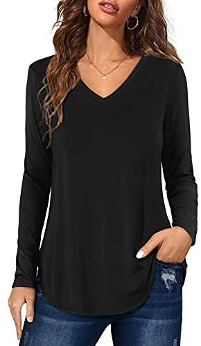 Florboom Womens Henley Neck Long Sleeve Casual T-Shirt Blouses