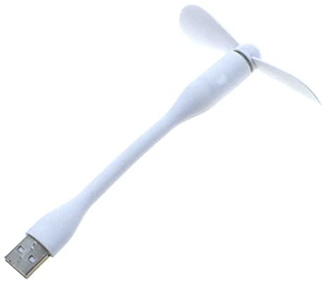 Mini ventilador USB, Mini ventilador flexible silencioso Mini ventilador portátil USB Mini enfriador de ventilador, Ventilador de viaje silencioso (blanco)