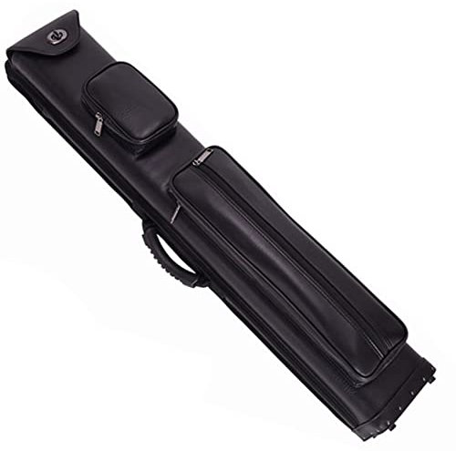 FLORE Pool Queue Tasche 4 Löcher Billard Stick Lagerung Tragetasche Kunstleder Billard Queue Tasche Für 1/2 Snooker Billard Stick Rod
