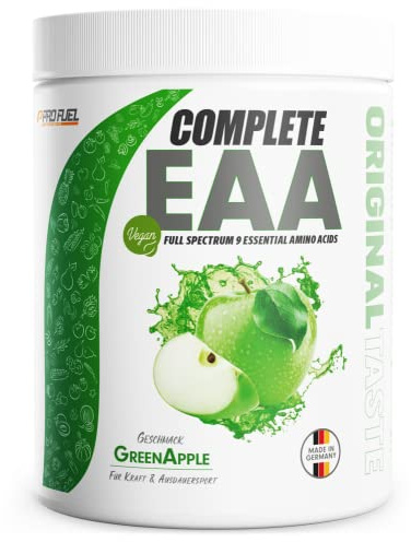 EAA Pulver 2x500g GREEN APPLE - 12.500mg essentielle Aminosäuren - unglaublich lecker & erfrischend - COMPLETE EAA mit allen 9 EAAs inkl. Histidin - EAA vegan Aminosäuren Pulver - Amino Drink