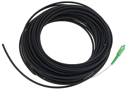 L&L-Câble à Fibre Optique pour Extérieur, Simplex Monomode SC/APC à SC/APC 5,0mm, Compatible avec Orange Livebox, SFR La Box Fibre et Bouygues Bbox (100M)