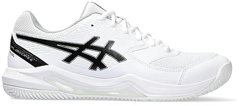 ASICS Herren Gel-Dedicate 8 Padel Sneaker, Weiss/SCHWARZ, 42.5 EU