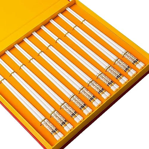 bacchette giapponesi chopsticks Bacchette usa e getta 10 paia di bacchette in ceramica antiscivolo in bone china(Color:7,Size:)