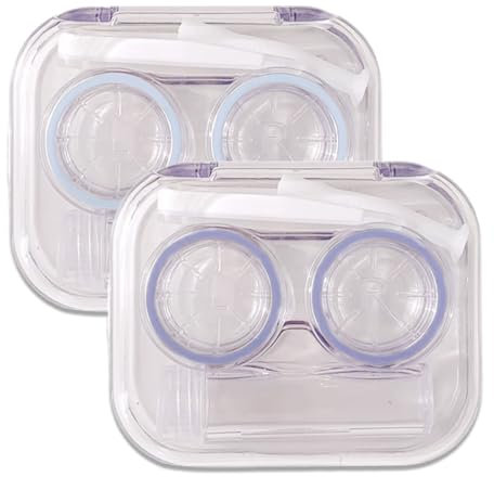 VBKITW 1 Stück Kontaktlinsenbehälter, Mini-Kontaktbehälter,Sauger für weiche kontaktlinsen,Kommt mit Kontaktlinsenzubehör,Für Aufbewahrung kontaktlinsen