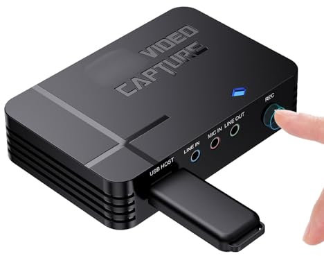 docooler Scheda di acquisizione Video High-Clear 1080P Registratore di Giochi High-Clear Cam Link Dispositivo di acquisizione Video USB Supporto Microfono per commenti Nessun PC richiesto